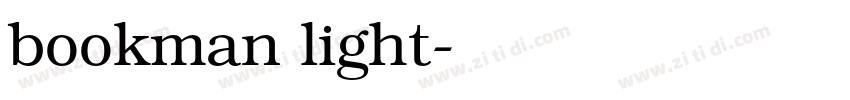 bookman light字体转换